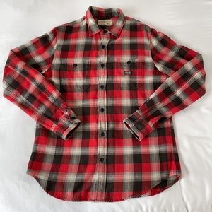 Ralph Lauren Red Flannel Button-up Size Medium